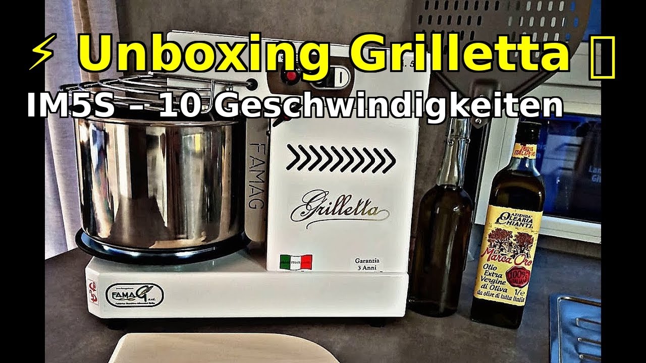 Распаковка Grilletta IM5S 10 скоростей 🔥 лучший тестомес спиральный тестомес Rus. Sub