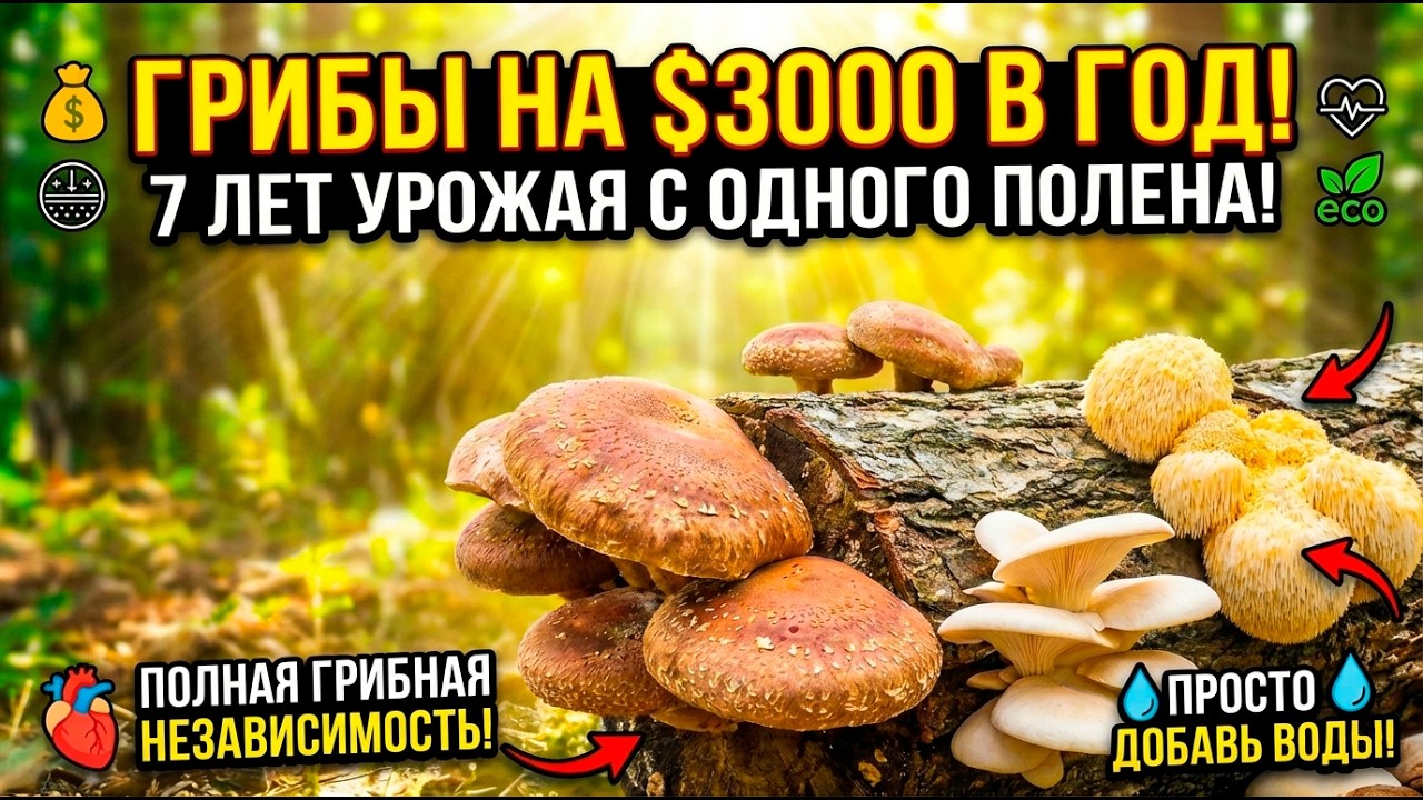 Одно бревно = $21000 грибов за 7 лет. Метод, который индустрия уничтожила