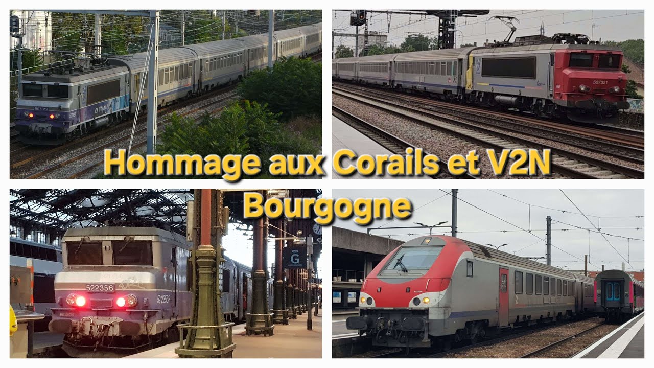 Hommage aux rames Corails et V2N du TER Bourgogne