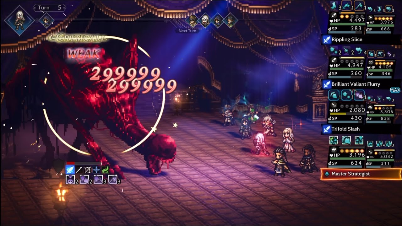 Octopath COTC - Auguste the Prince of Thieves EX3 Speed Clear (5T) ft. Elrica and Alaune EX