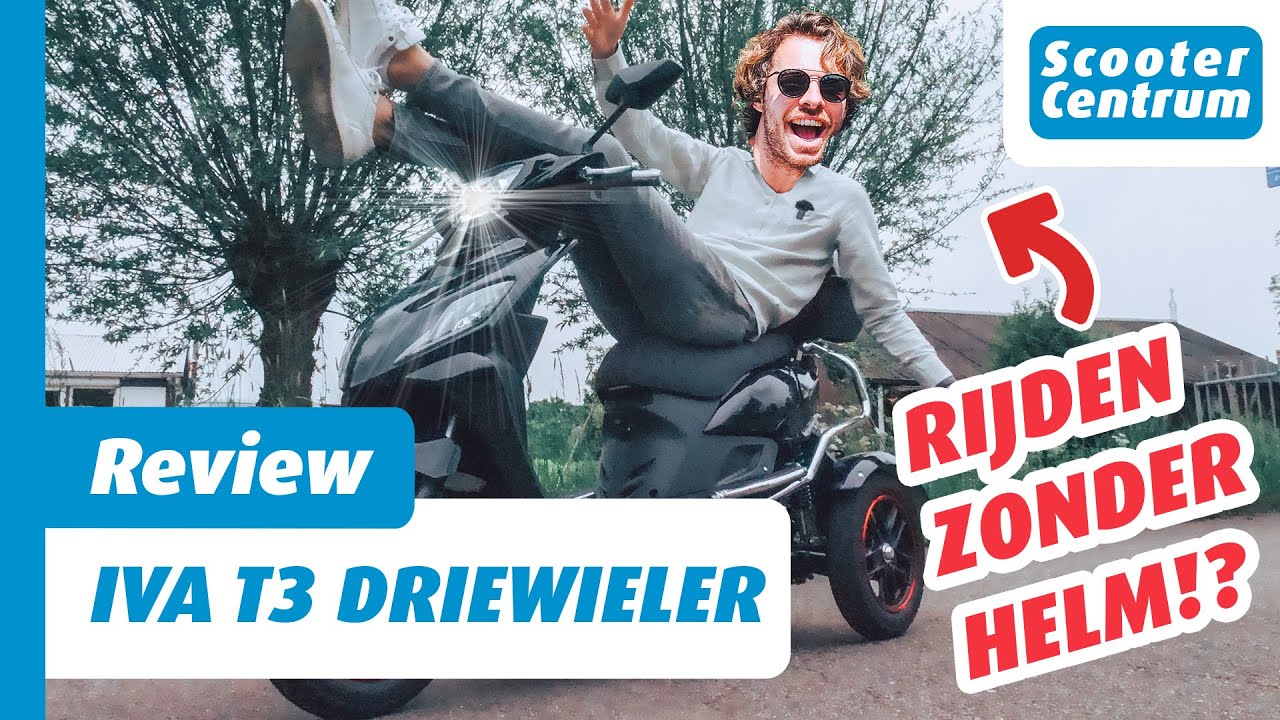 DE STOERSTE SCOOTMOBIEL DRIEWIELER - IVA T3 - MAAKT RIJDEN ZONDER HELM EN RIJBEWIJS MOGELIJK!