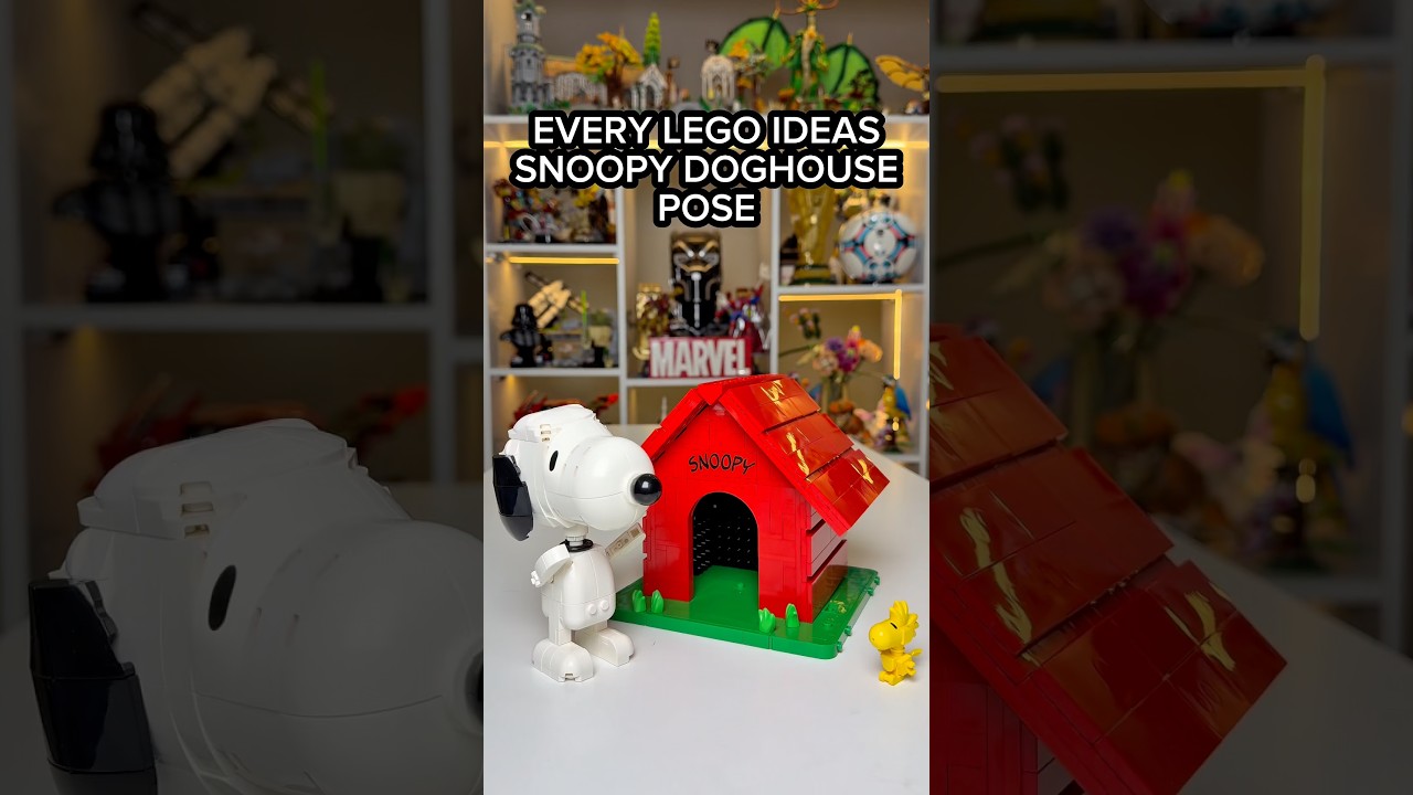 Every LEGO Ideas Peanuts: Snoopy's Doghouse Pose! #rlfm #21368 #lego
