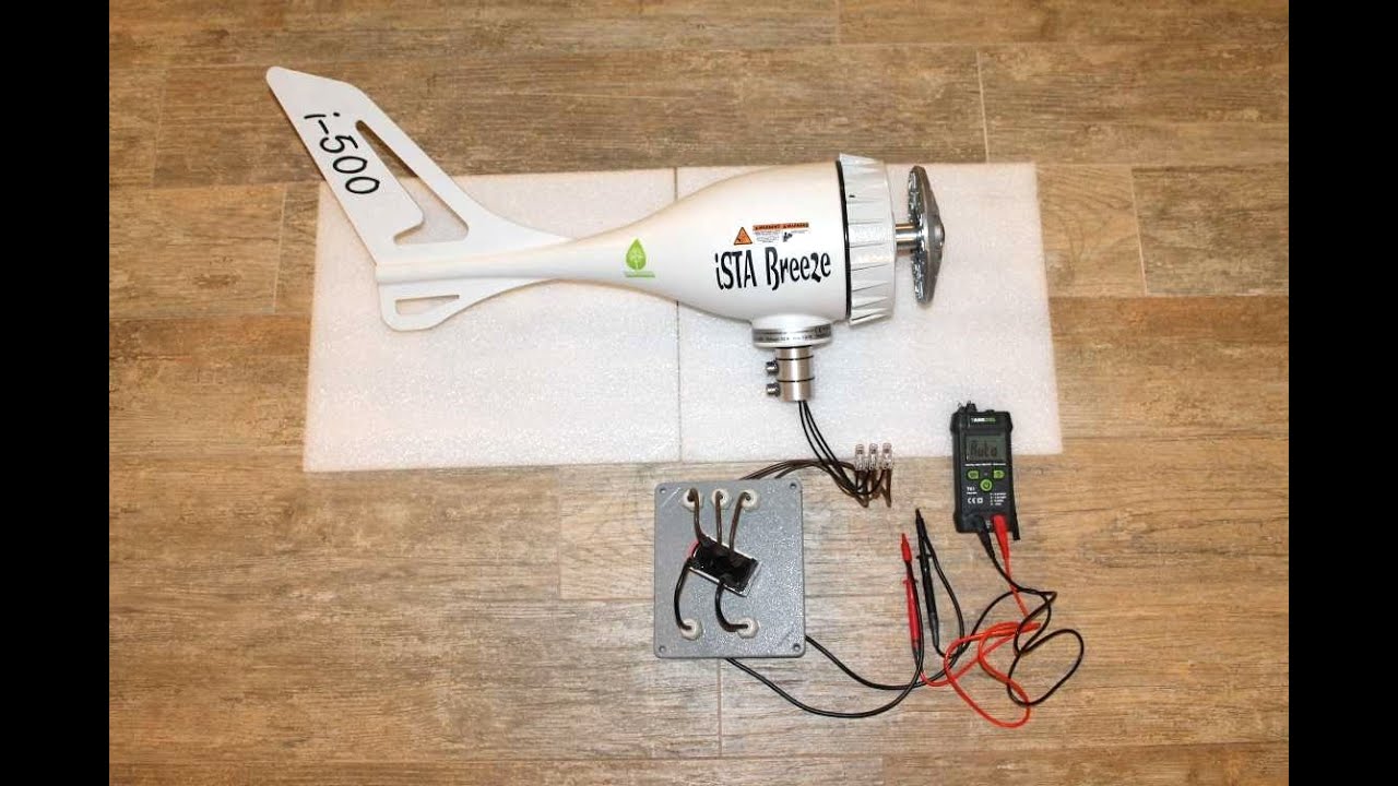 Power test ista breeze i-500 12V wind turbine energy permanent magnet motor eolico #windturbine
