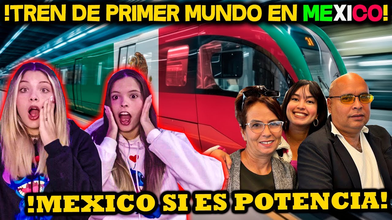 FAMILIA CUBANA ALUCINA con el TREN del PRIMER MUNDO en México - CUBANAS REACCIONAN