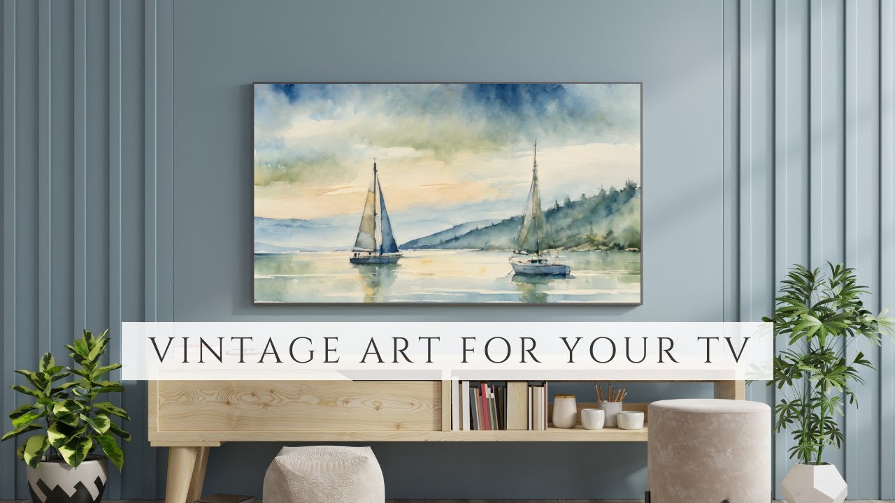 Vintage Sailboat Art for Your TV | Classic Nautical Art Slideshow | TV Art | 4K | 2Hr | Serene Views