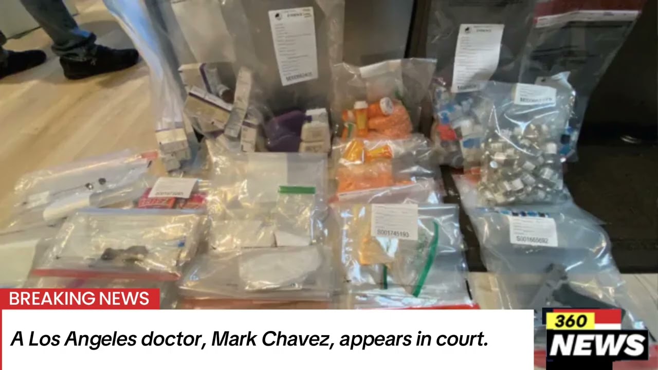 A Los Angeles doctor, Mark Chavez, appears in court.
