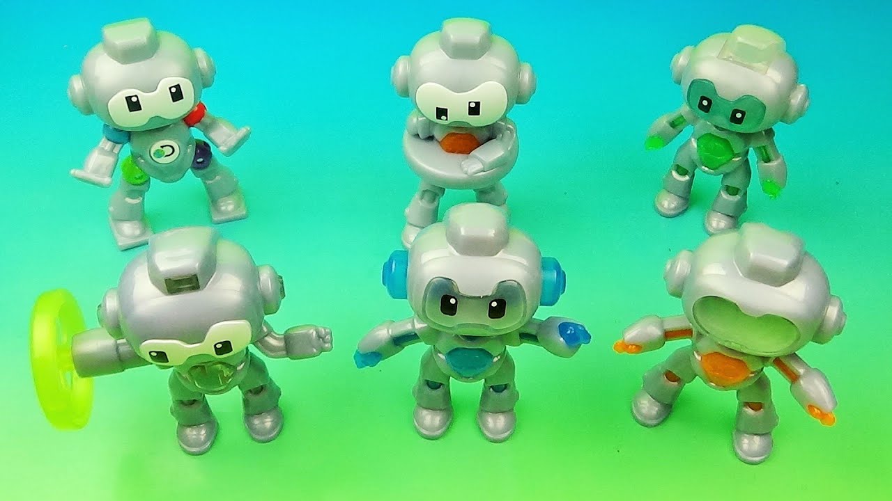 Видеообзор набора из 6 коллекционных фигурок McDONALDS HAPPY MEAL от DISOVERY MINDBLOWN ROBOTS 20...