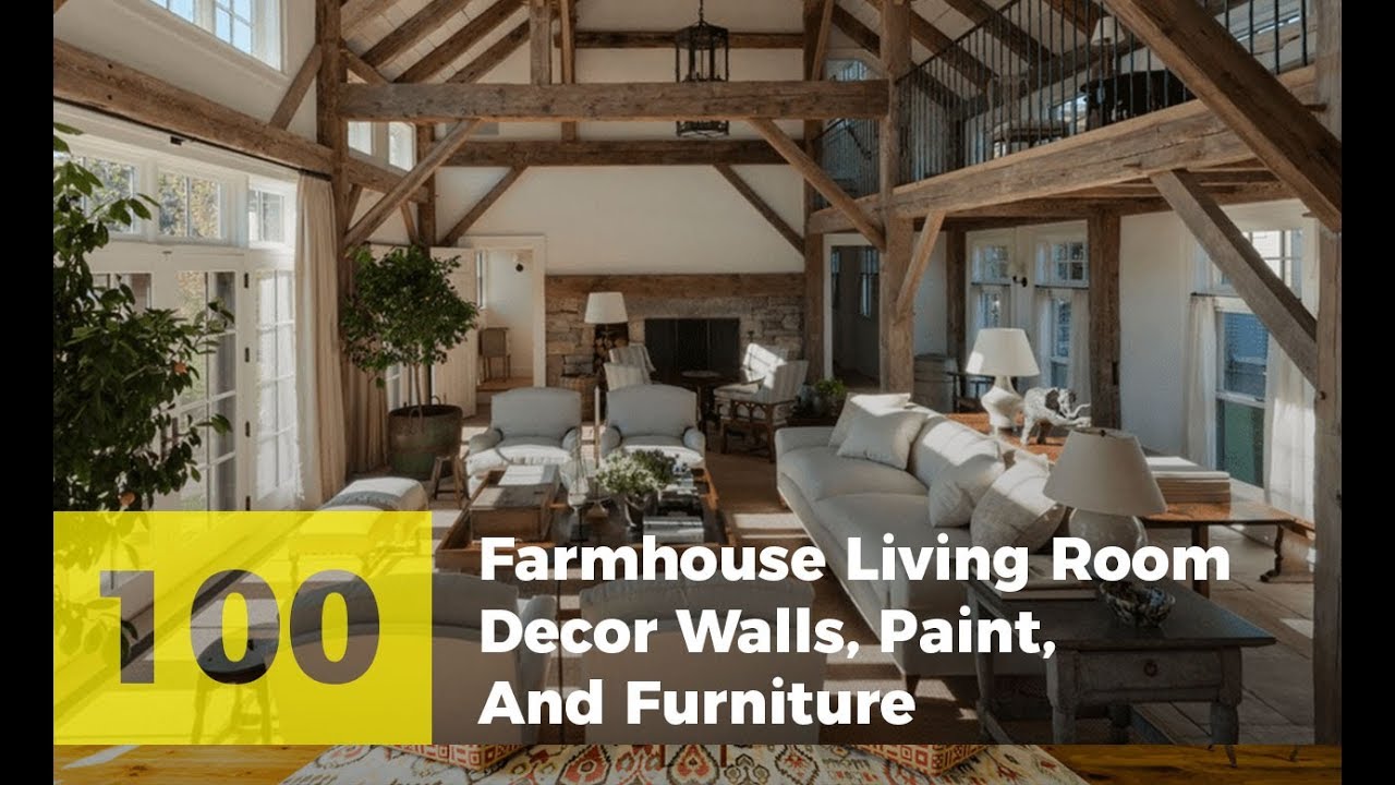 100 Rustic Farmhouse Living Room Decor, Walls, Paint, And Furniture You'll Love