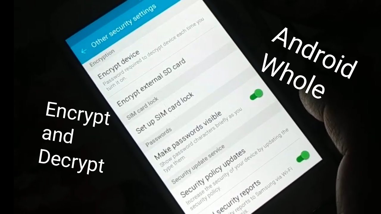 как легко зашифровать и расшифровать весь Android