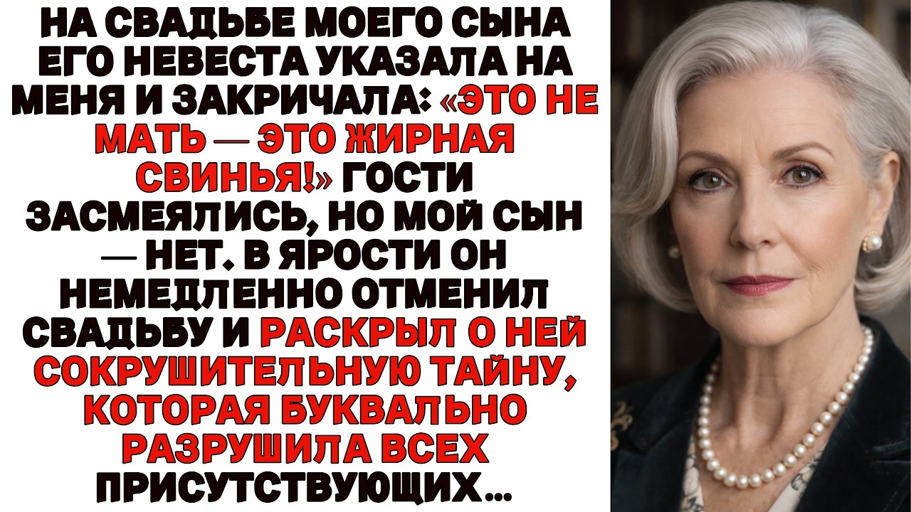 На свадьбе она обозвала меня жирной свиньей. Мой сын пришел в ярость и разгромил все вокруг