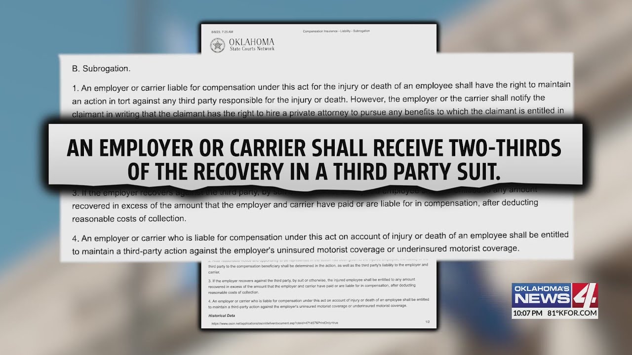 Injured officer speaking out about Oklahoma's Workers Comp Law