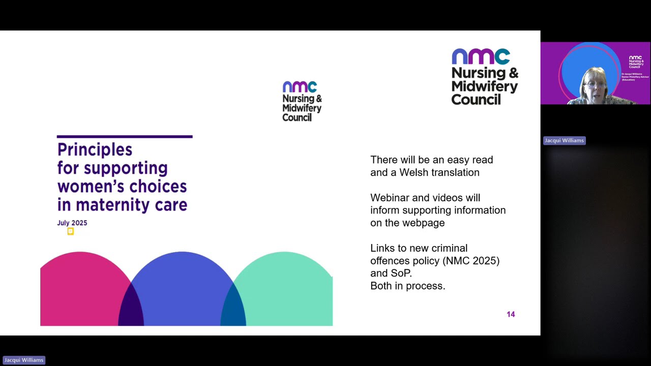Webinar: Principles for supporting women’s choices in maternity care