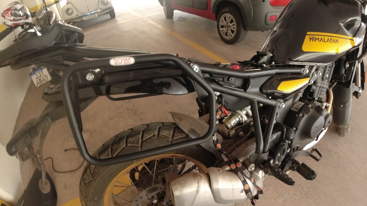 Himalayan 450 Instalação afastador de alforges! @Motolivre. COM
