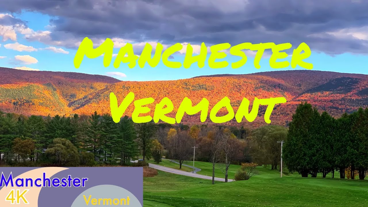 Driving Through Manchester  Vermont (VT), USA  in Fall, Vermont Fall Foliage Drives [4K]
