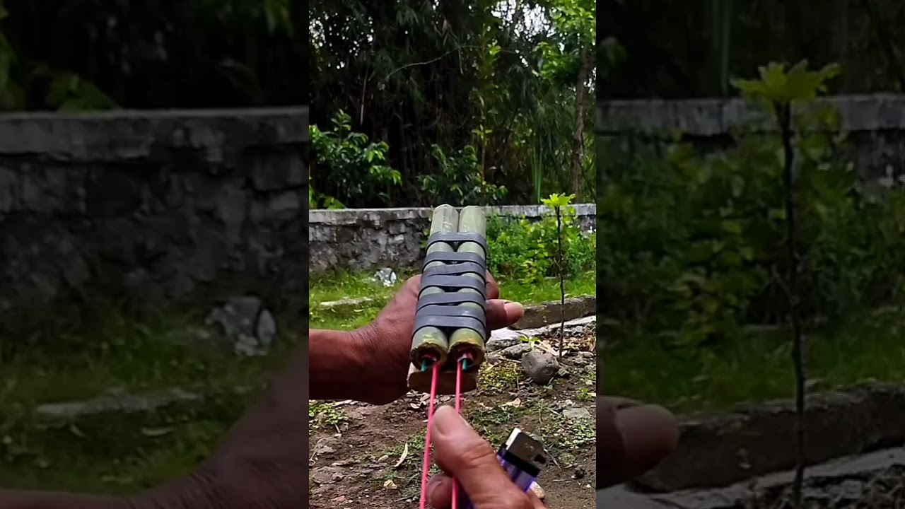 traditional bamboo rocket launcher  #shorts