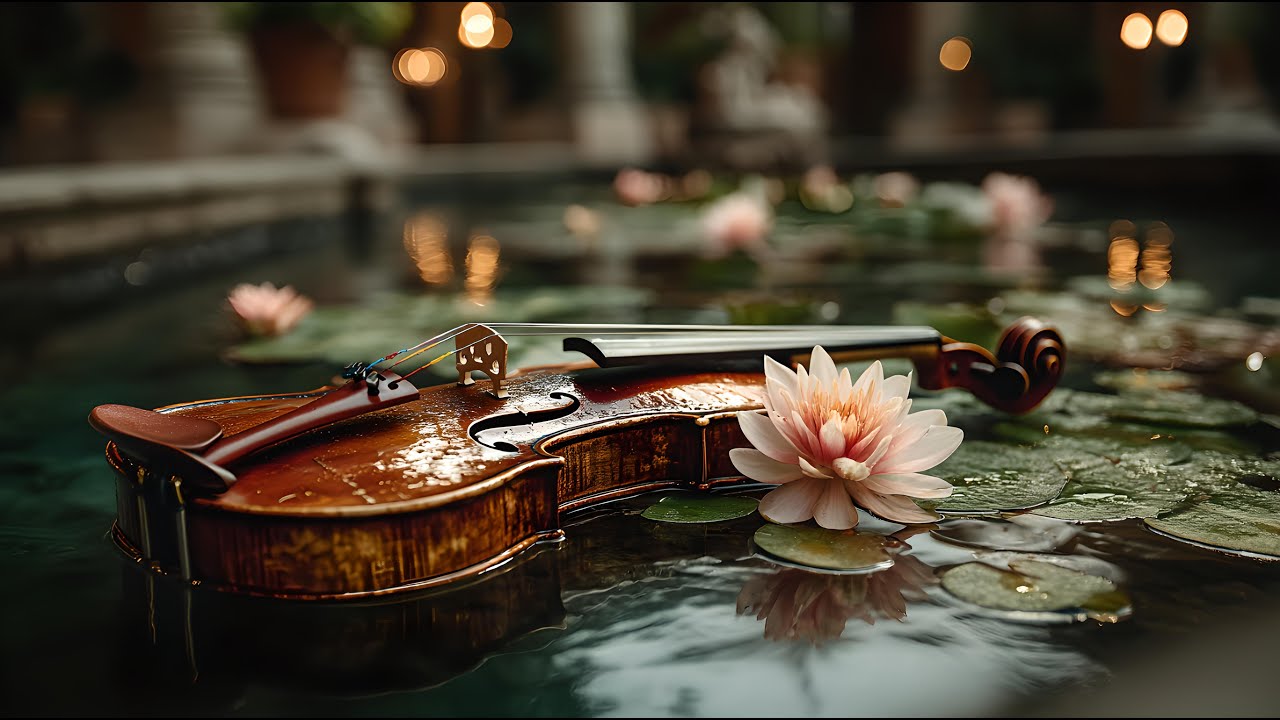 Serene Melodies in Nature | Violin Sounds with Water Lily Aesthetics