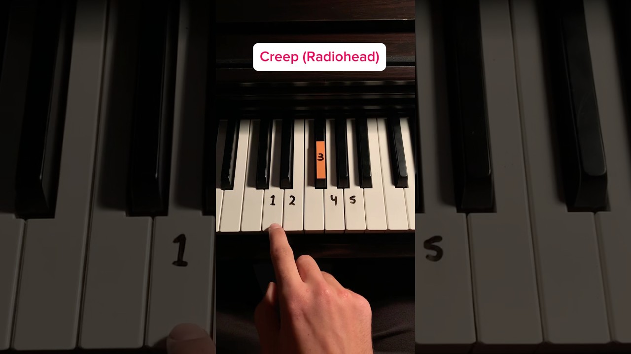 Just follow along ❤️#creep #radiohead #piano #tutorial #pianomusic #music #pianolove #lesson #tips