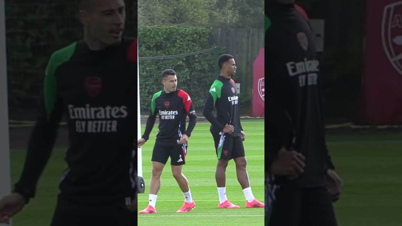 Gabriel Martinelli channels his inner Italian after being shoved by Riccardo Calafiori🤌🏻