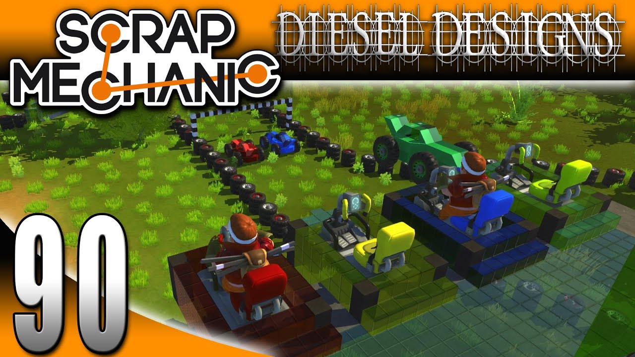 Scrap Mechanic Gameplay :EP90: FAN CREATIONS: Remote Control Racecar Track! (Let's Play 1080p)