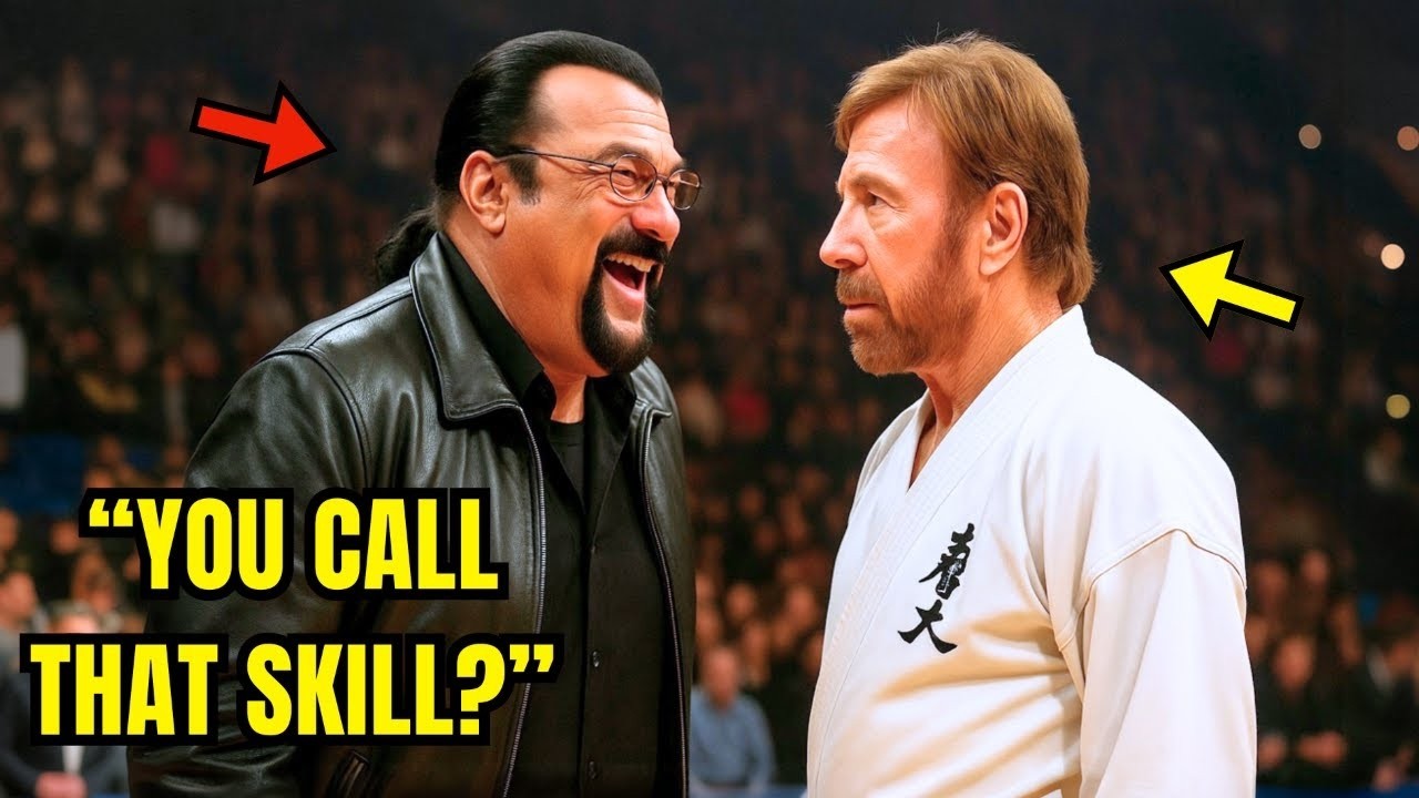 Steven Seagal Laughs at Chuck Norris’s Karate Skills — The Crowd Gasps at the First Punch