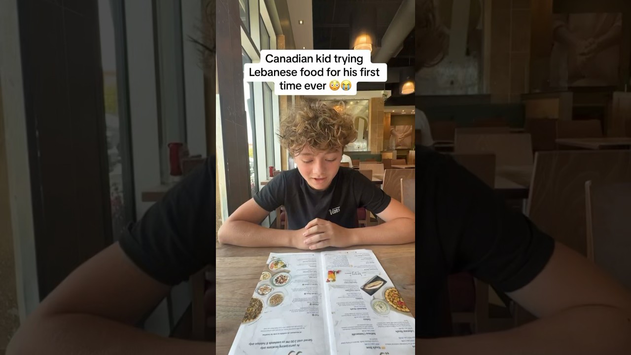 Canadian kid trying lebanese food for first time ever