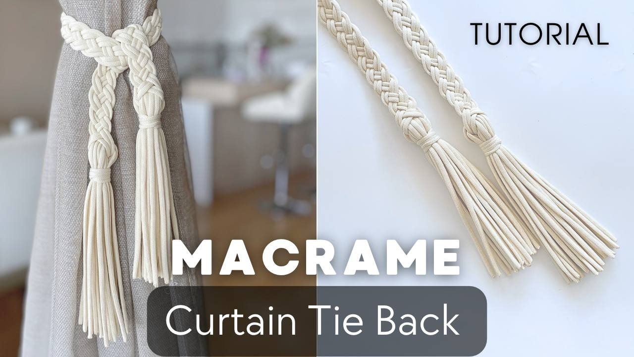 DIY Macrame Tutorial Curtain Tie Back