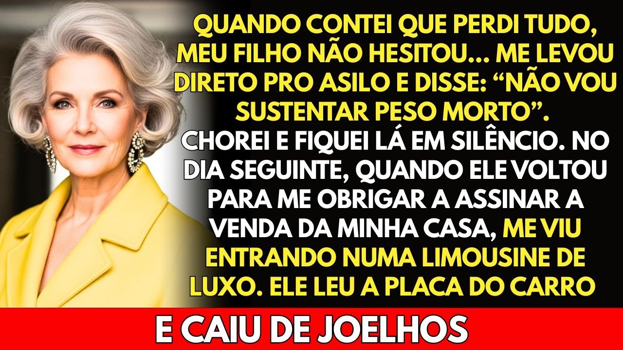 Fingi falência e meu filho me jogou no asilo. Quando voltou, me viu saindo de limusine
