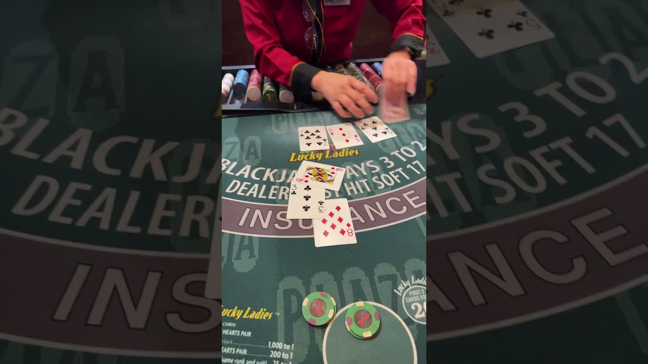 Doubling down 11 vs 3. Vegas Live, Plaza