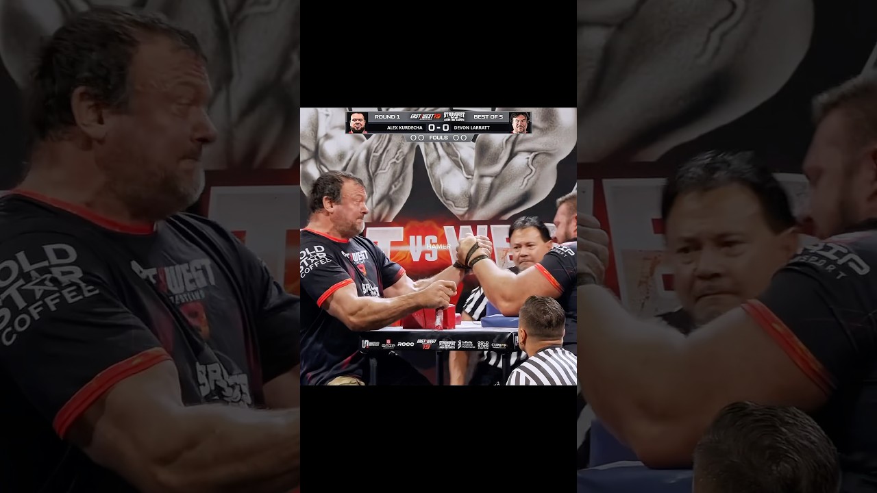 Devon Larratt vs Alex Kurdecha left hand rematc #armwrestling #armwrestlingedit #devonlarrat