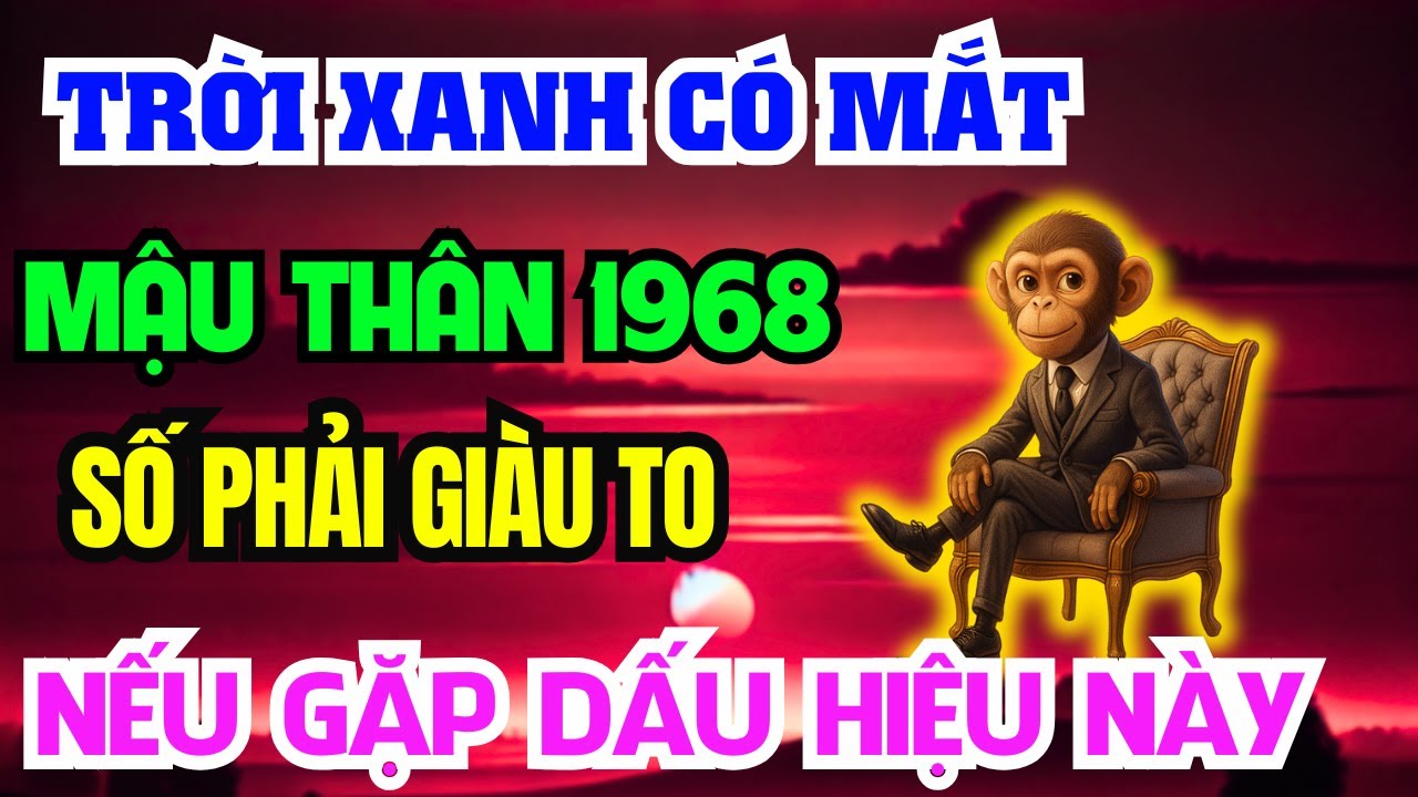 Trời Xanh Có Mắt, Mậu Thân 1968 GẶP 1 Trong 9 DẤU HIỆU NÀY Phước Tự Đến,Lộc Tự Về Hậu Vận Giàu Sang