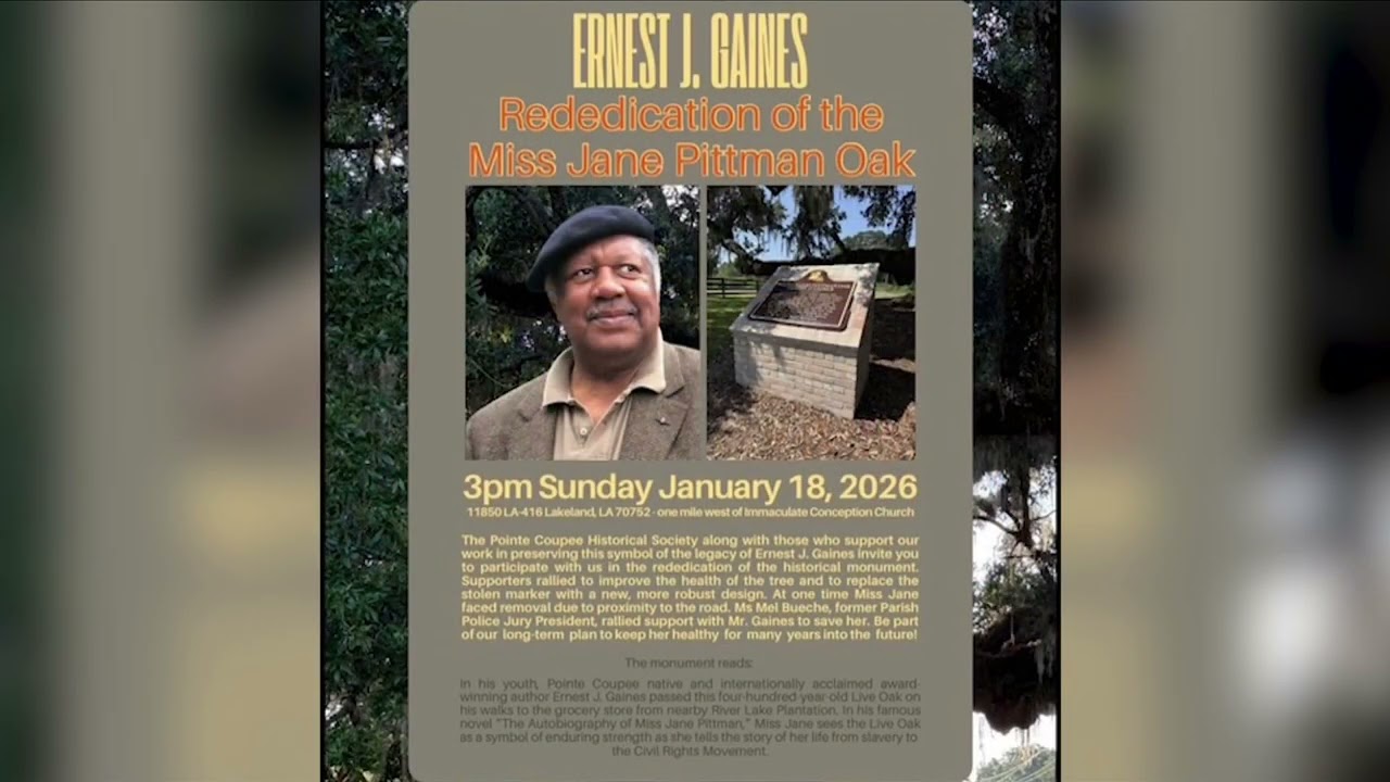 Rededication set for historic marker honoring Louisiana writer Ernest J. Gaines