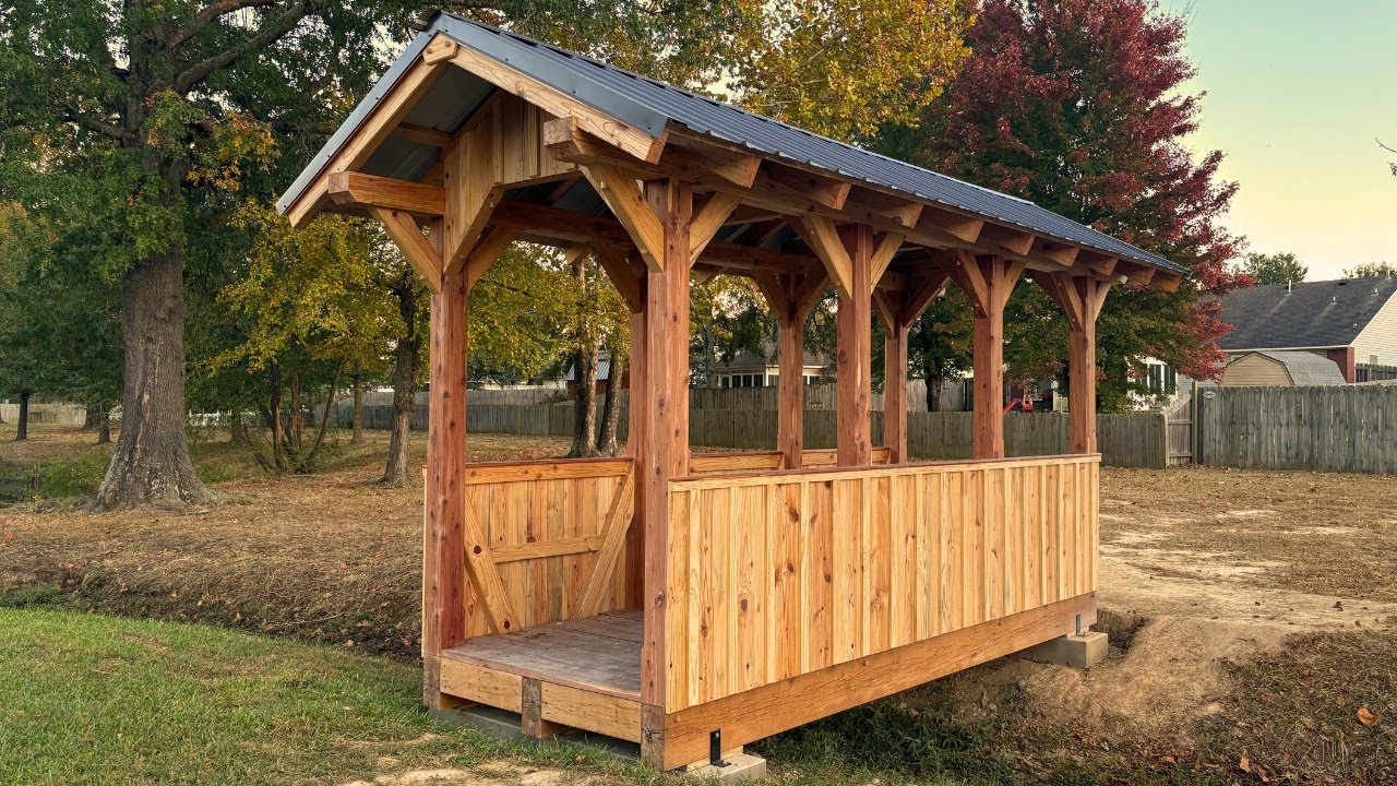 Building a Covered Walking Bridge Timelapse