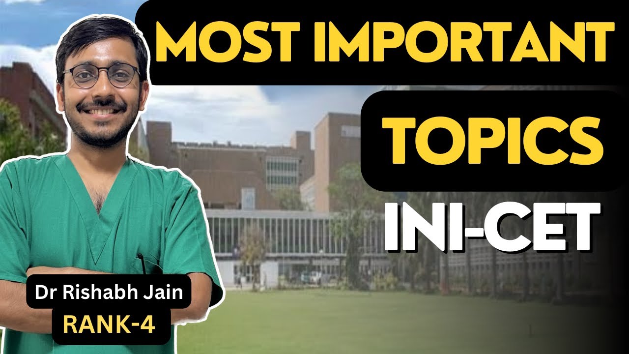 Important Topics for INI-CET - what every student should know! #inicet