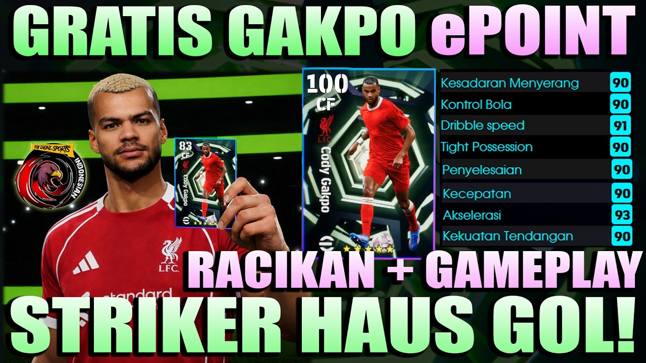STRIKER HARAM GRATIS !! CODY GAKPO 100 EPOINT !! BANTAI LAWAN DENGAN GOL DAHSYAT !! MANTAP BRO !!