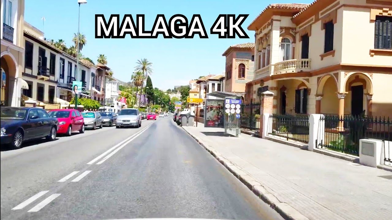 4K- Driving MALAGA downtown, Andalusia, Spain 🇪🇸