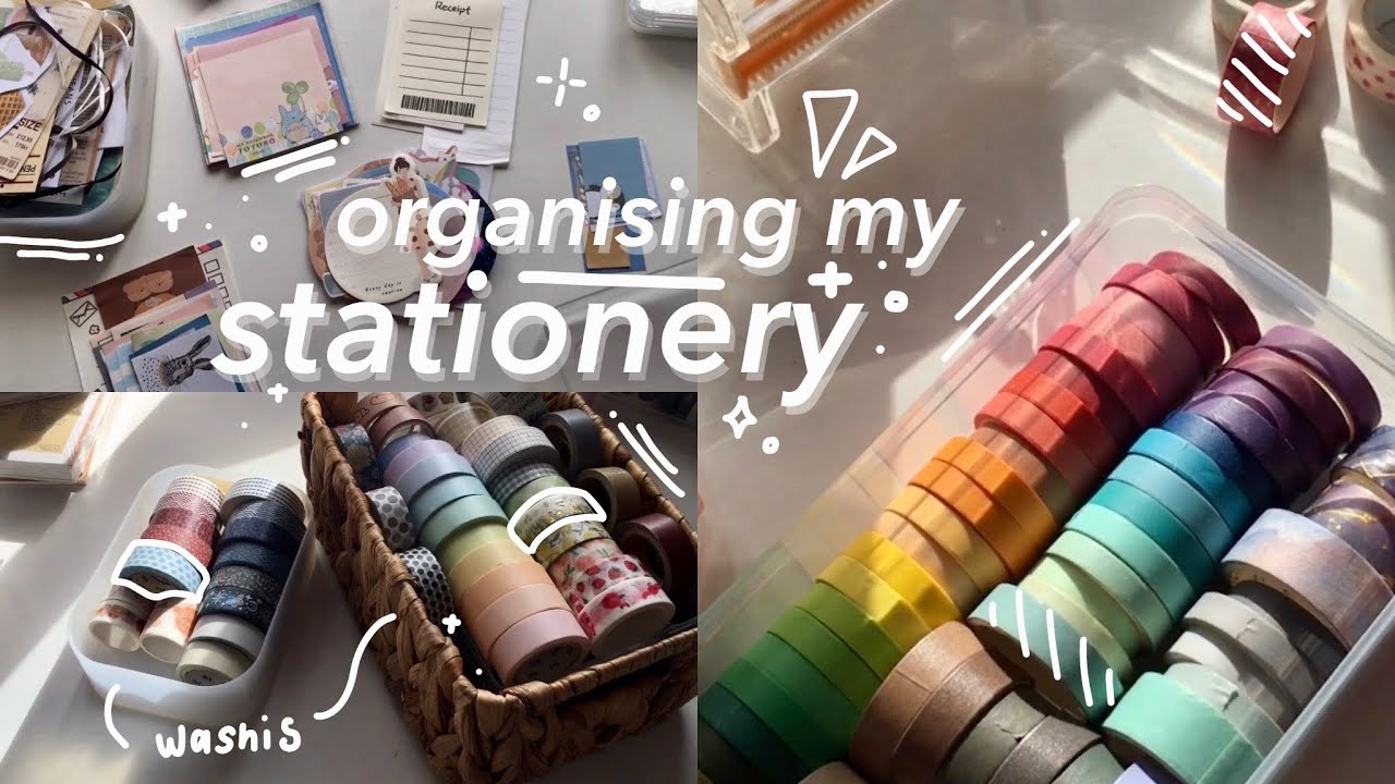 organising my stationery — washi tapes, stickers, etc.