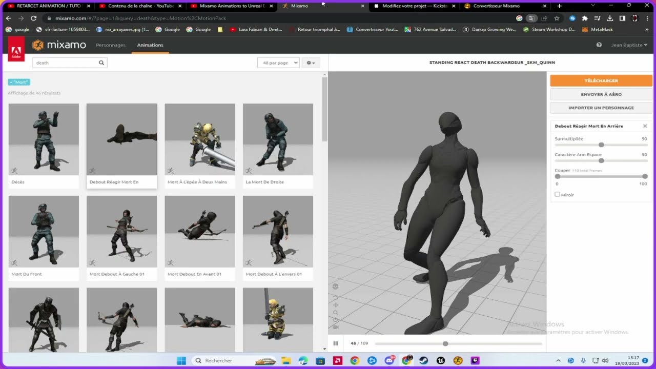 Tuto Unreal Engine 4/5 : Retarget animation mixamo ultra simple.