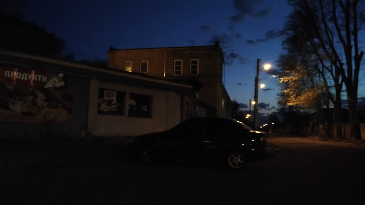 Ночной Харьков на машине