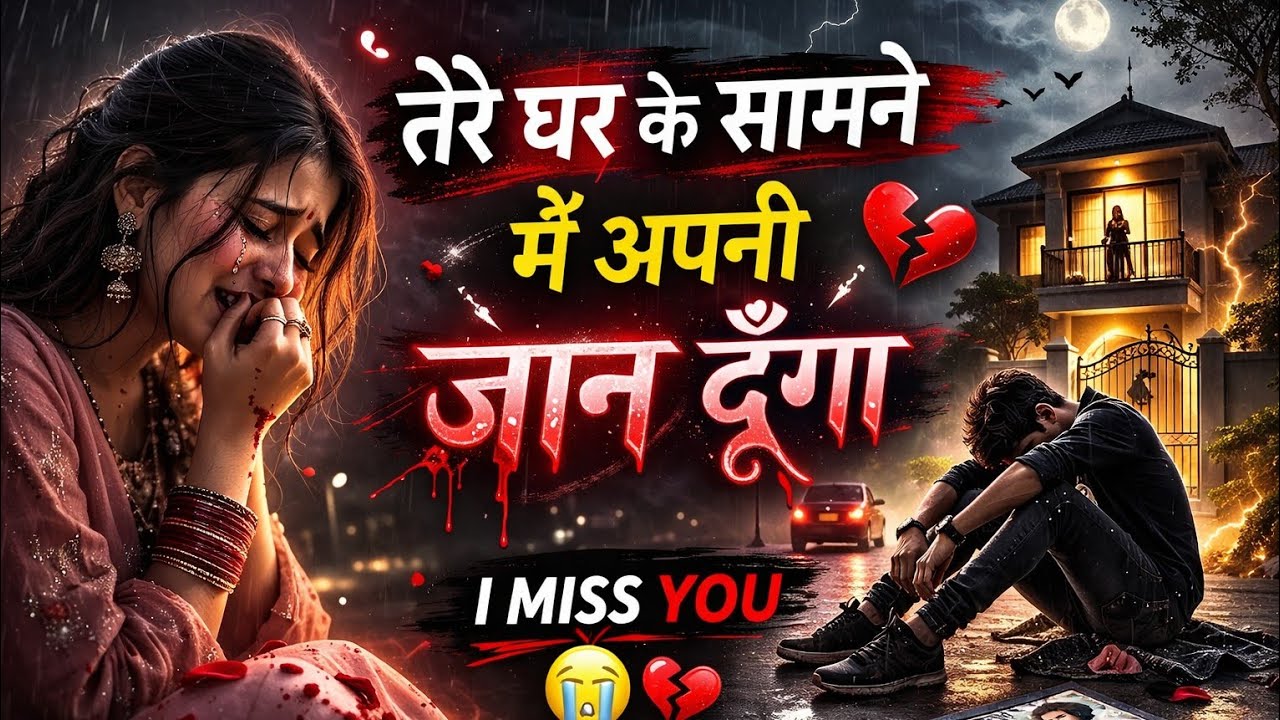 तेरे घर के सामने मैं अपनी जान दूंगा 💔 | I Miss You Sad Song 2026 | Heart Touching Breakup Song