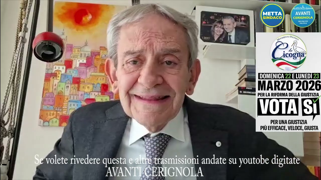 Buongiorno Cerignola, giovedì 26 febbraio 2026  La striscia quotidiana dell’avv Francesco Metta