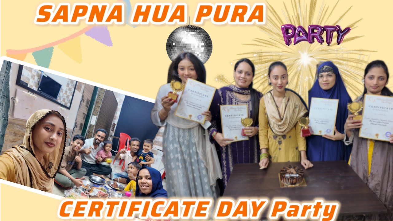 Meri Makeup Class Ka Certificate Day | Students Ke Sath Celebration & Family Dinner 