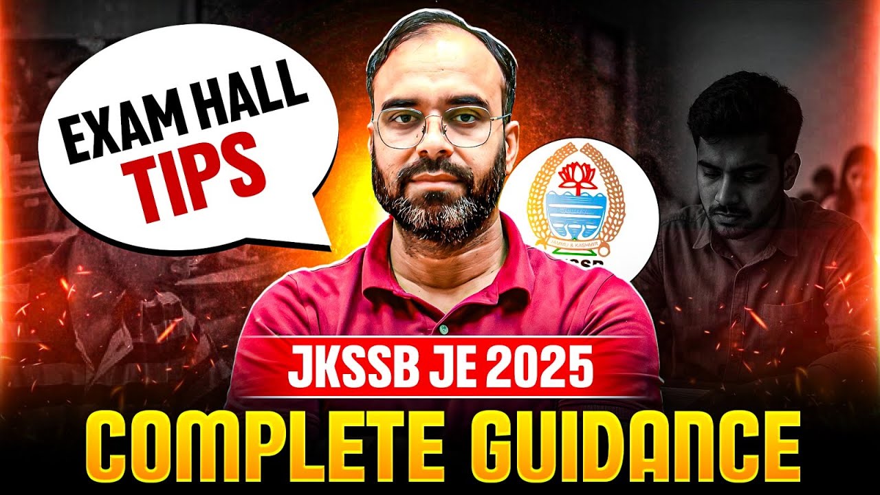 JKSSB JE 2025 | EXAM HALL TIPS🔥 |  #electrical #sureshsir #sscje