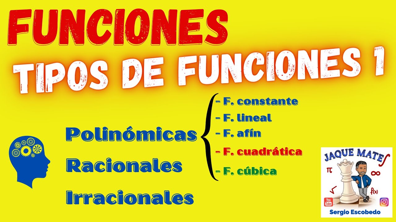 TIPOS DE FUNCIONES: Polinómicas - Racionales - Irracionales