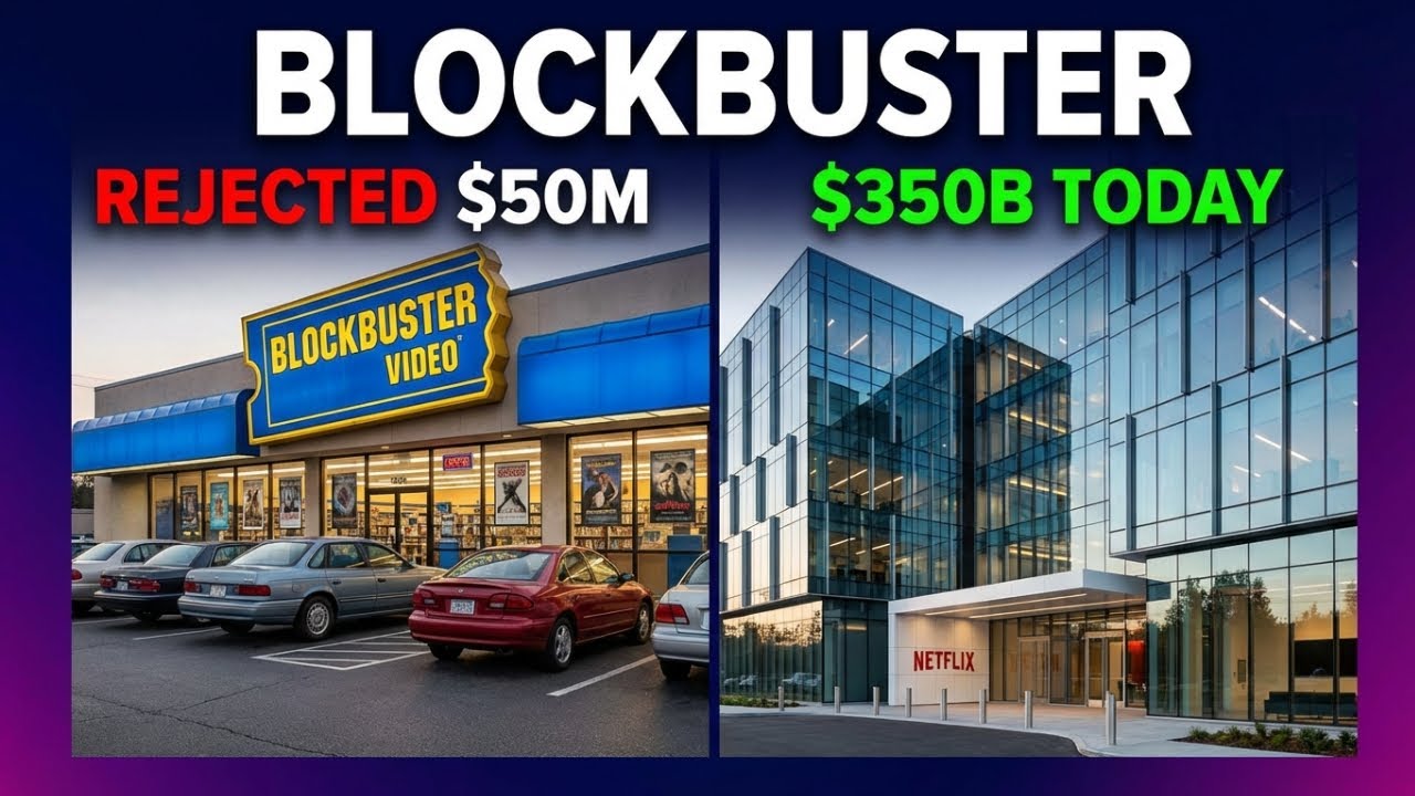 🔴Blockbuster отказал Netflix в покупке за 50 миллионов долларов. Теперь Netflix стоит 350 миллиар...