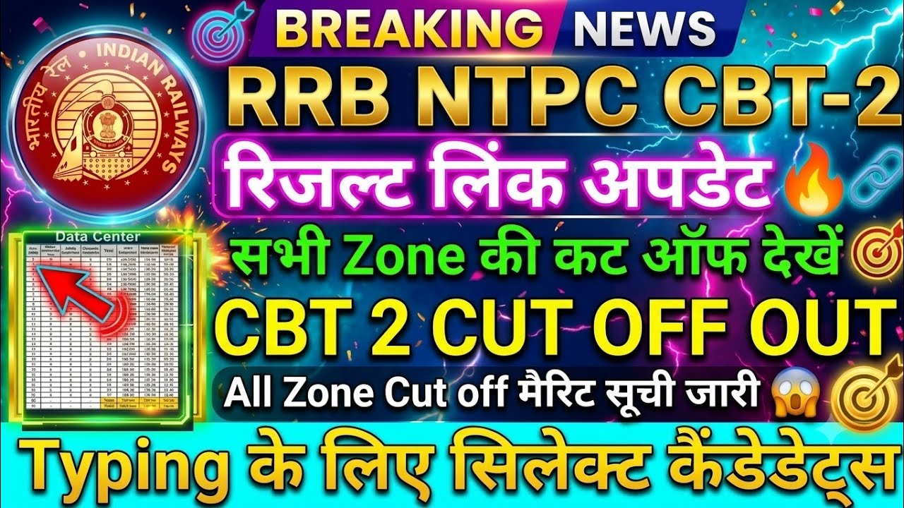 RRB NTPC CBT 2 Result Date 2026 | Expected Cutoff, Typing Speed Rules & Station Master Psycho Test