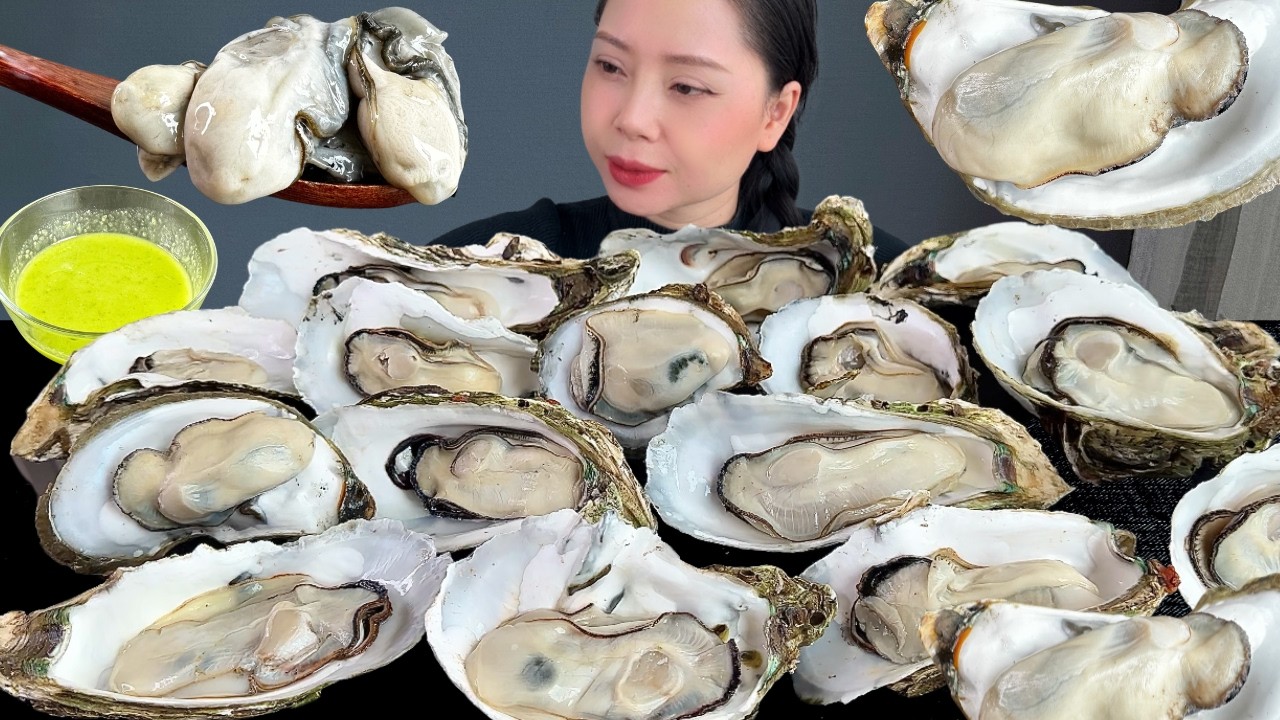 ASMR MUKBANG STEAMED OYSTERS 🦪 CREAMY MILK OYSTERS | COOKING & EATING SOUNDS