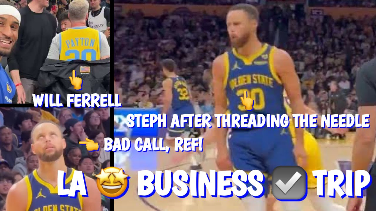 Warriors in LA: Steph Curry threads the needle 🪡 Will Ferrell, Kim Kardashian, highlights vs Lakers