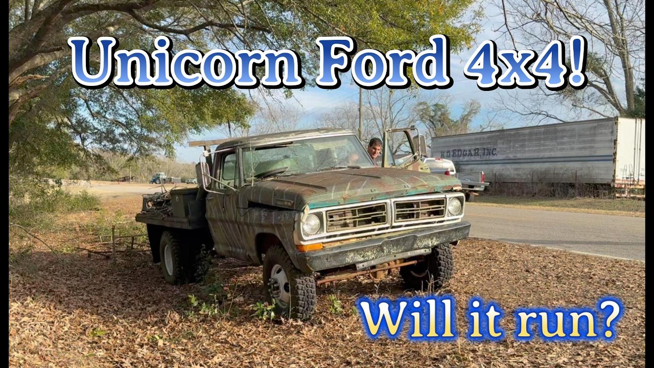 Will it run?  Unicorn 1972 F350 4x4 dually sitting for years! A heavy duty beast!