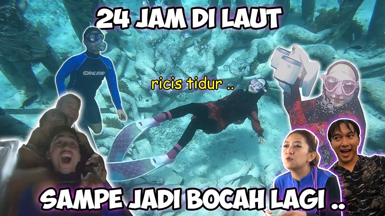 24 JAM DI DALAM LAUT LOMBOK!! Sampe Jadi Bocah Lagi. wkwk Liburan!! Tim Ricis