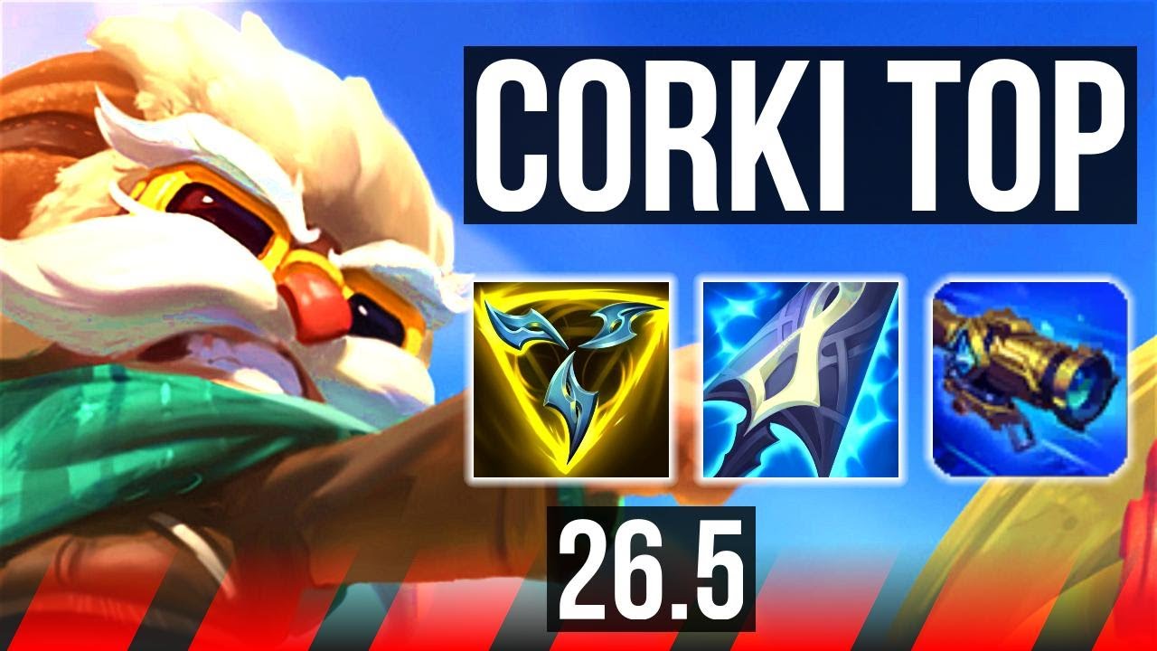 CORKI vs DARIUS (TOP) | 65K damage | KR Master | 26.5